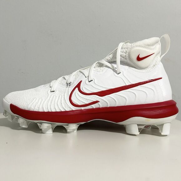 Nike Alpha Huarache NXT MCS “White University Red” Men Size 12 Baseball Cleats - Picture 4 of 8